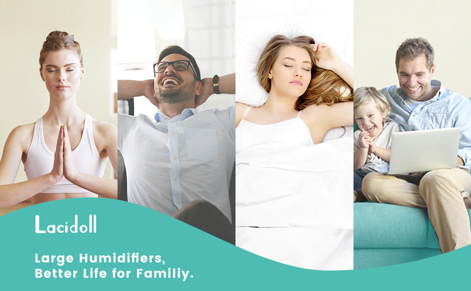 5.5Gal Large Room Cool Mist Humidifier with Dual 360° Nozzles