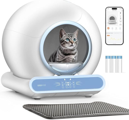 App-Controlled Automatic Self-Cleaning Litter Box for Multiple Cats