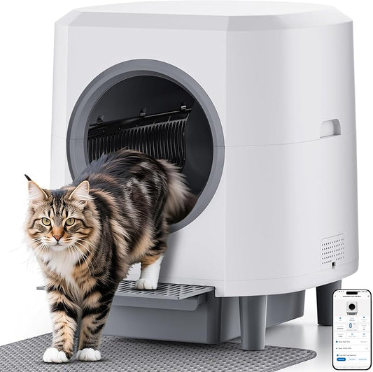 App-Controlled Large Capacity Automatic Self-Cleaning Litter Box